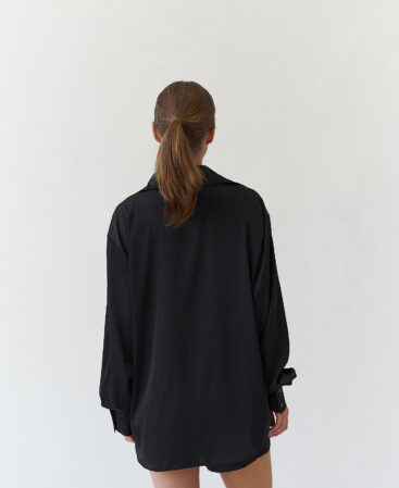 Silk suit with shorts BLACK