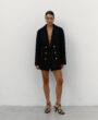 Busy Lady tweed blazer Black