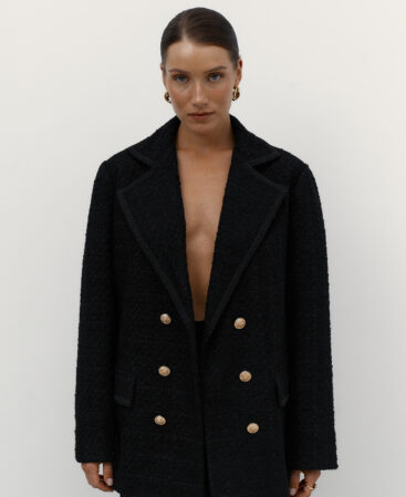 Busy Lady tweed blazer Black