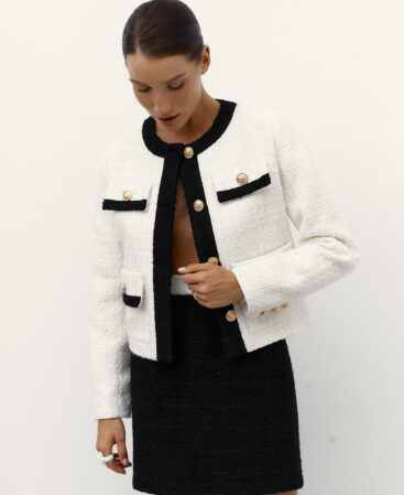 Tweed jacket Old Coco WHITE