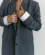 Blazer with white cuffs