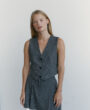 Grey pinstripe vest