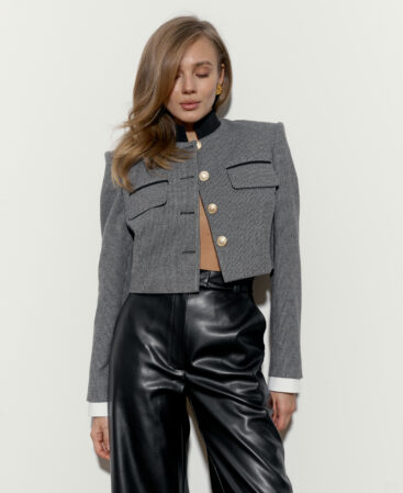 DOLLY jacket with white cuffs