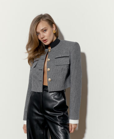 DOLLY jacket with white cuffs