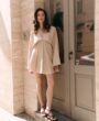 BOHO Dress with lace beige
