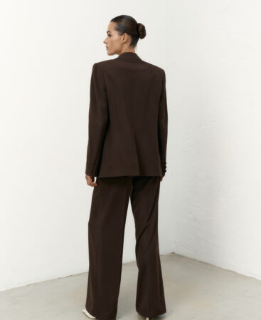Blazer in Italian suiting fabric Choco