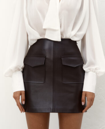 Skirt Dark Leather Choco