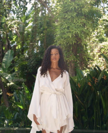 Chiffon kimono dress MILKY