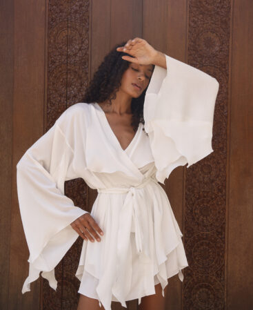 Chiffon kimono dress MILKY