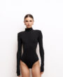 Bodysuit with shoulders and open back