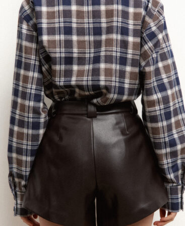Leather shorts MINI CHOCO