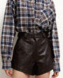 Leather shorts MINI CHOCO