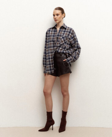 Leather shorts MINI CHOCO