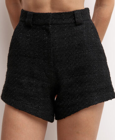 Tweed mini shorts BLACK