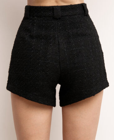 Tweed mini shorts BLACK