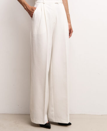 Classic trousers FLEUR white