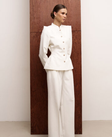 Classic trousers FLEUR white