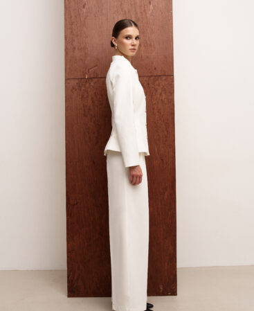 Classic trousers FLEUR white