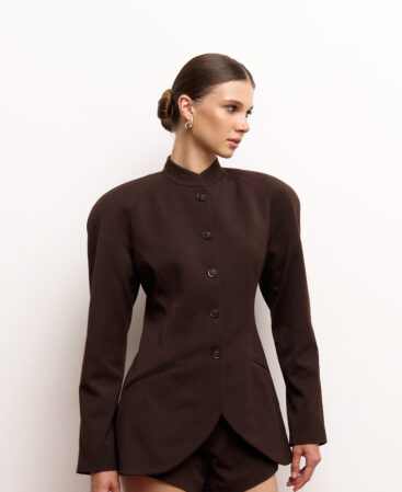 Fitted jacket CUIR