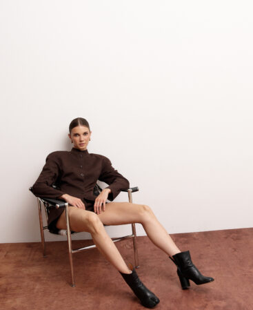 Mini shorts CUIR