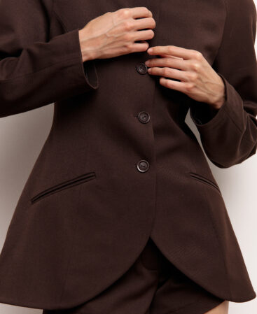 Fitted jacket CUIR