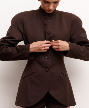 Fitted jacket CUIR