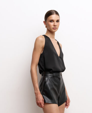 Leather shorts MINI BLACK