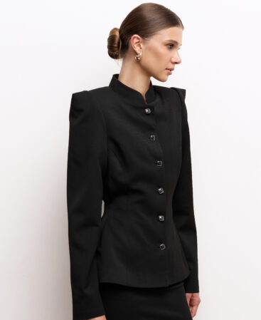 Fitted jacket FLEUR black