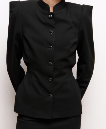 Fitted jacket FLEUR black