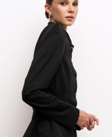 Fitted jacket FLEUR black
