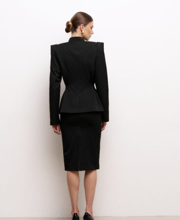 Fitted jacket FLEUR black