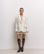 Coat-blazer in textured wool MILKY