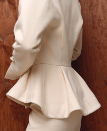 Fitted wool jacket with peplum Élise