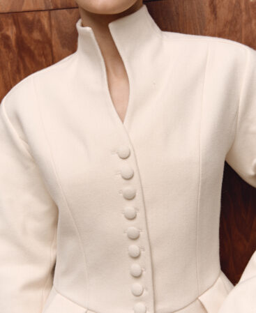 Fitted wool jacket with peplum Élise