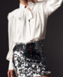 Large-sequin skirt silver