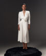 Satin dress Angeline white