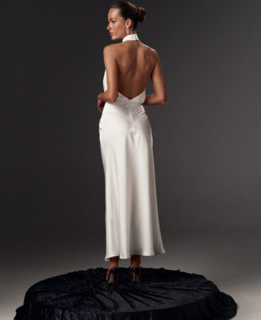 Satin dress with detachable peplum MOLLY 2-in-1