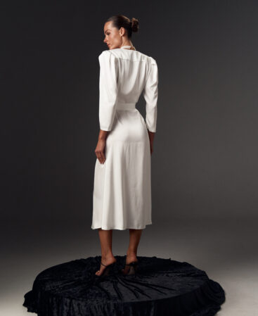 Satin dress Angeline white