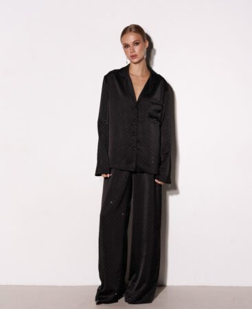 Silk suit BRIGHT black