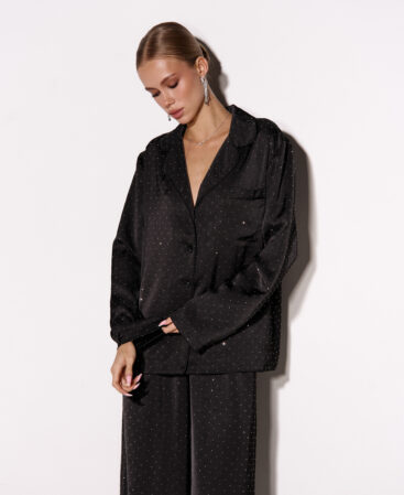 Silk suit BRIGHT black