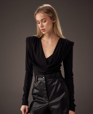 Bodysuit Drapé black