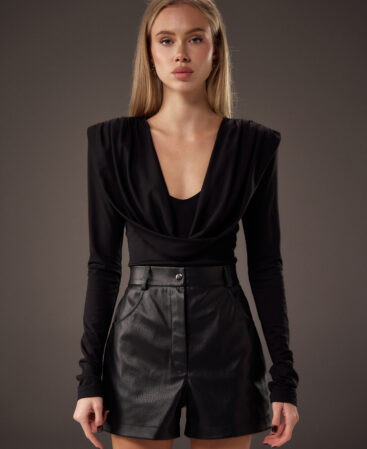 Bodysuit Drapé black