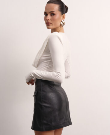 Bodysuit Drapé white