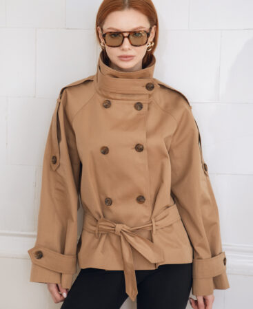 Trench coat with low belt BURBERRY