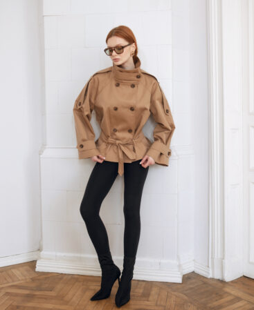 Trench coat with low belt BURBERRY