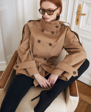 Trench coat with low belt BURBERRY