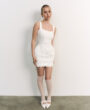 Tulipe Denim Dress white