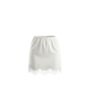 Satin mini skirt Voile white