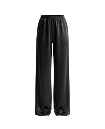Satin trousers Black