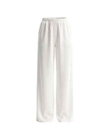 Satin trousers White